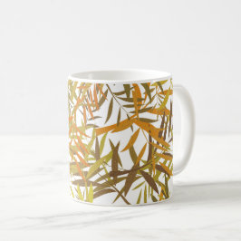 Mug Feuilles de saule dorées, bronze et brunes