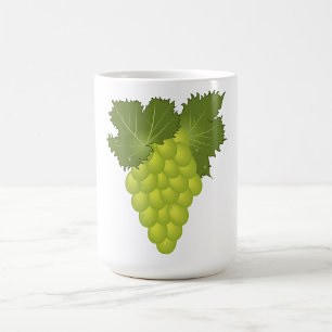 Mug Feuilles de vigne de raisins verts Fruit frais