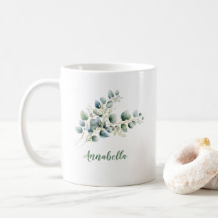 Mug Feuilles d'eucalyptus avec cadeau nominatif