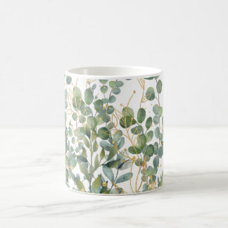 Mug Feuilles D'Eucalyptus Botanique Or Et Vert