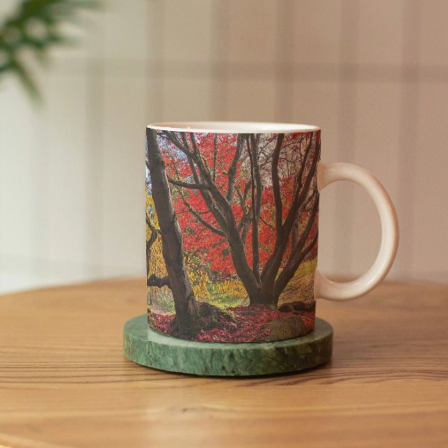 Mug Feuilles et arbres d'automne colorés Paysage (In Situ Coaster)