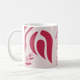 Mug Feuilles rouges et juste pour vous textos