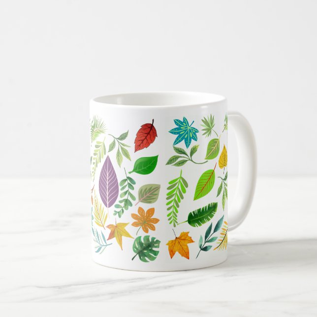 Mug Feuilles rustiques | Automne Céramique (Devant droit)
