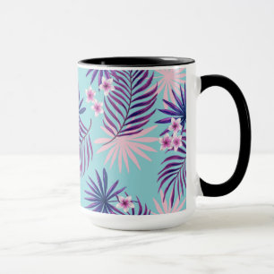 Mug Feuilles tropicaux et fleurs 2