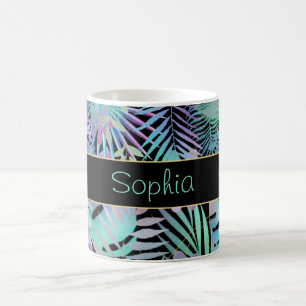 Mug Feuilles tropicaux Iridescendant, do-it-yourself N