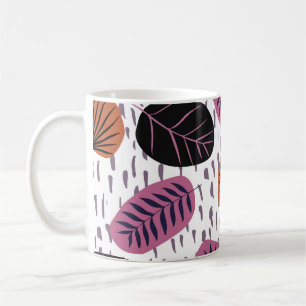 Mug Feuilles tropicaux, motif sans couture branché.