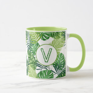 Mug Feuilles tropicaux verts V