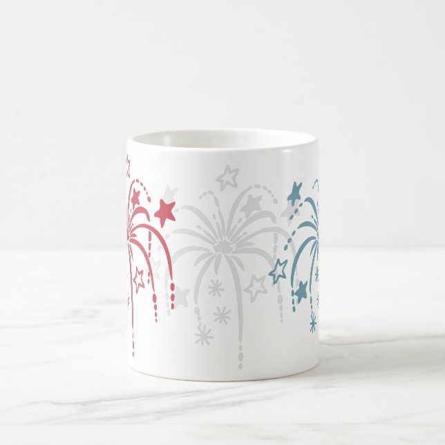 Mug Feux d'artifice 4 juillet café-confiture (Centre)