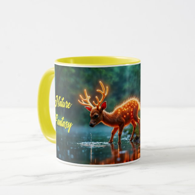 Mug Feux magiques de Noël jeune cerf (Devant gauche)