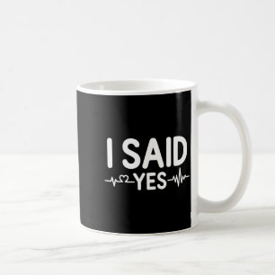 Mug Fiançailles de couple assorti J'ai dit oui