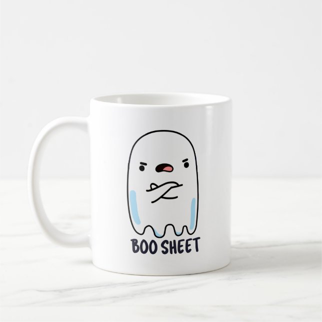 Mug Fiche De Livres Drôle Halloween Fantôme Pun (Gauche)