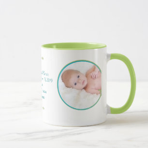 Mug Fiche de naissance personnalisée Statistiques de b