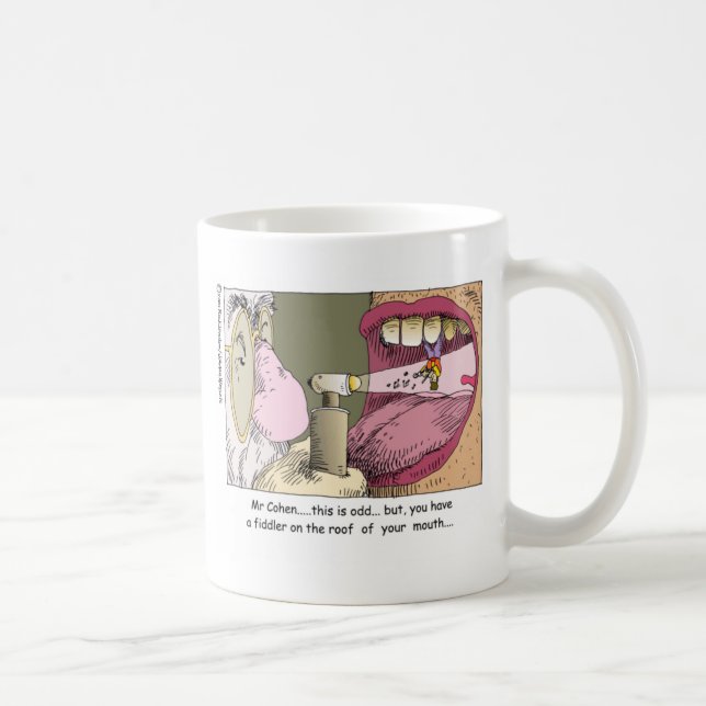 Mug Fiddler Sur Le Toit Dentistère Drôle Dons & Tee -  (Droite)