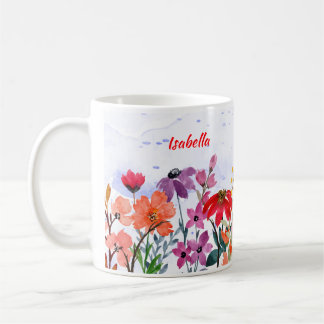 Mug Fiducie d'aquarelle florale en Jéhovah Nom personn