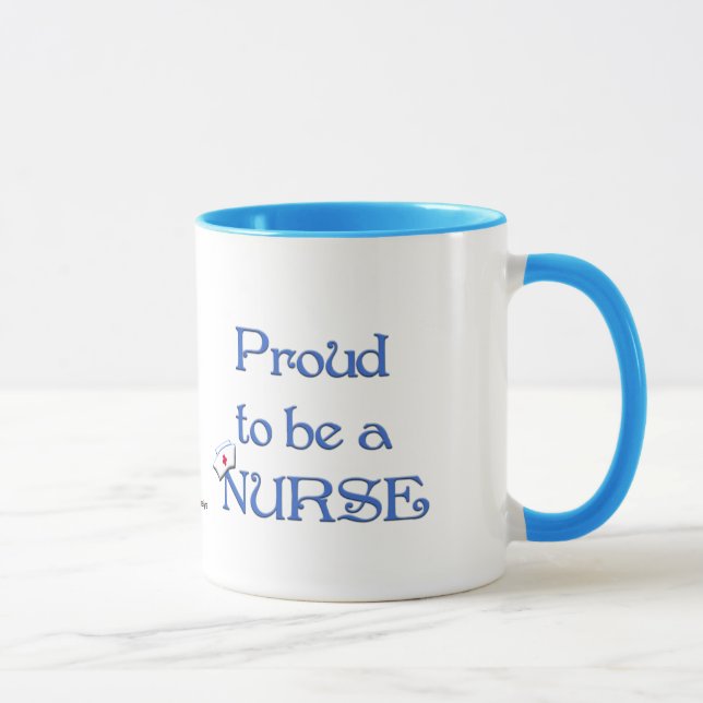 Mug Fier d'être une infirmière/avec le casquette (Droite)