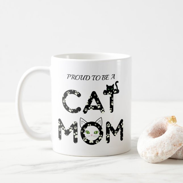 Mug Fier d'être une maman de chat (Avec donut)