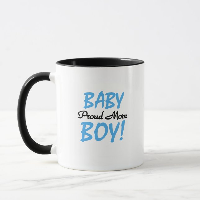 Mug Fier maman Baby Boy Tshirts et cadeaux (Gauche)