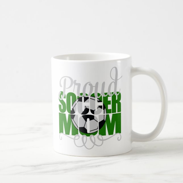 Mug Fier maman de football en vert (Droite)