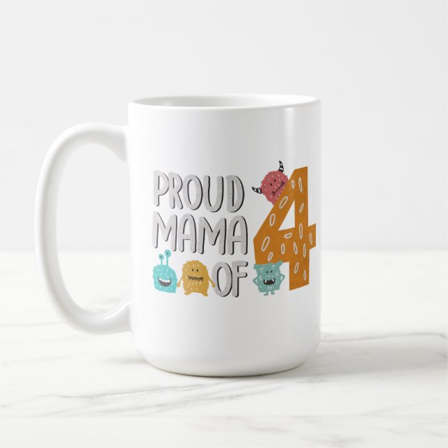 Mug Fier maman des quatre (Gauche)