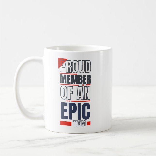 Mug Fier membre d'un bureau de travail d'équipe épique (Gauche)