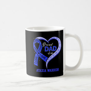 Mug Fier Papa D'Un Guerrier Ataxia Bleu Ribbon Matchin