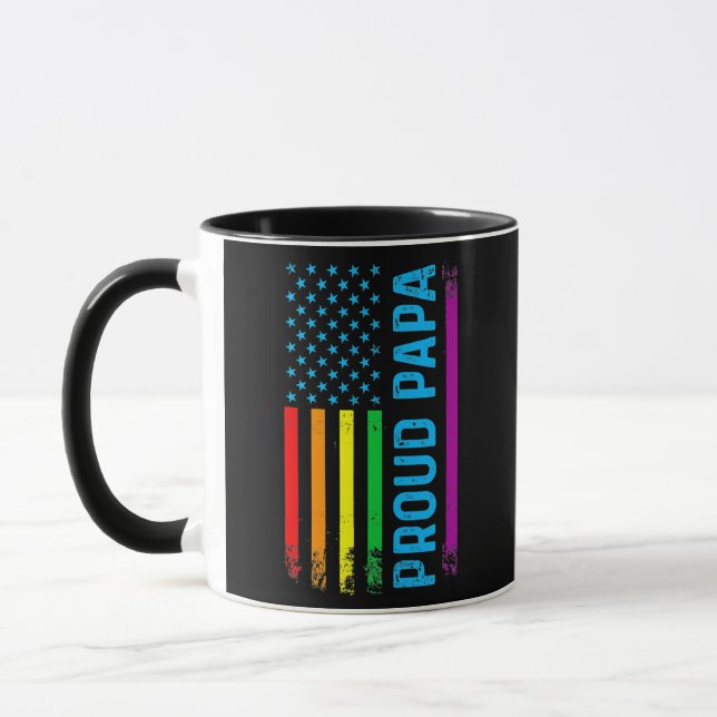 Mug Fier Papa grand-père Gay pride LGBT LGBTQ (Gauche)