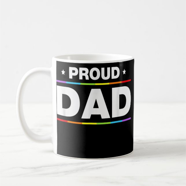Mug Fier papa LGBT Funny Gay pride de Fête des pères (Gauche)