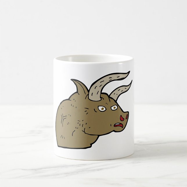 Mug Fierce Angry Bull Head Rustic Wild Animal (Créateur téléchargé)