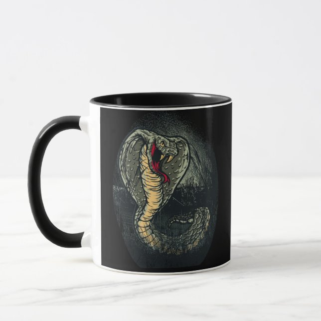 Mug Fierce Cobra Snake Dark Jungle Tattoo Art (Gauche)