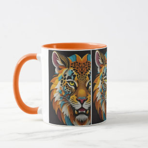 Mug Fierce Tiger Face Art - Graphisme personnalisé T