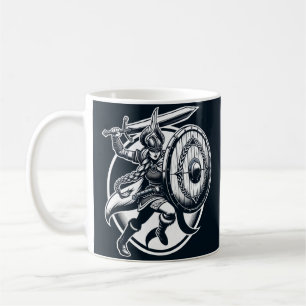 Mug Fierce Valkyrie Warrior - Norse Mythology Line Art
