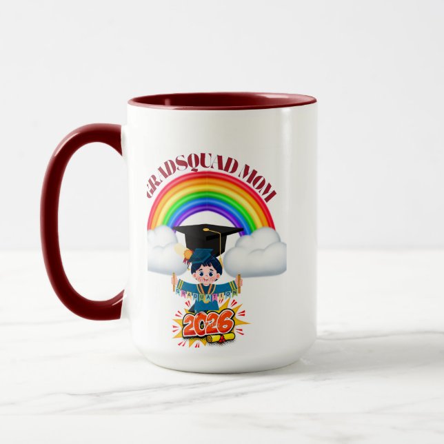 Mug Fière équipe de diplômés maman 2026 (Gauche)