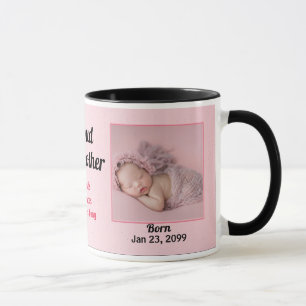 Mug Fière Godmère rose et noir bébé photo