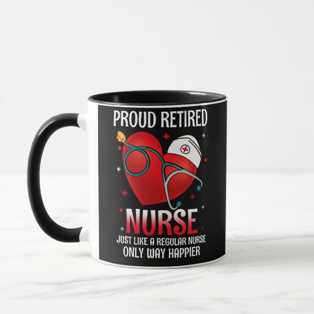 Mug Fière Infirmière Retraitée Comme Une Infirmière Ré (Gauche)