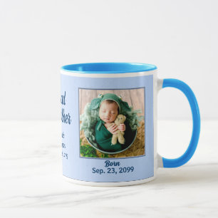 Mug Fière Parrain Nouveau bébé Bleu Photo