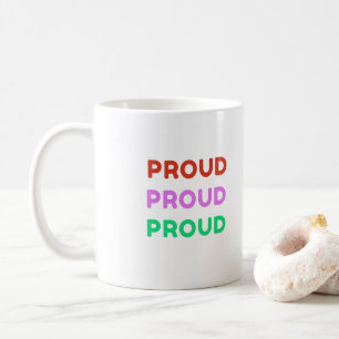 Mug Fière pile colorée LGBTQ Fierté Rétro