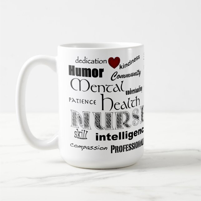 Mug Fierté-Attributs d'infirmière de santé (Gauche)