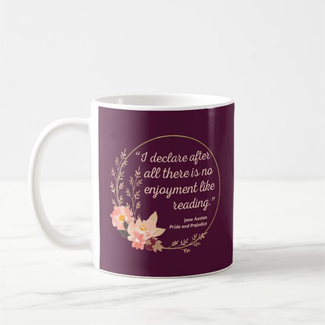 Mug Fierté et préjugé Citation III - Style mignon (Gauche)