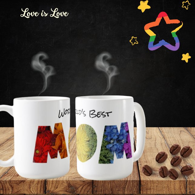 Mug Fierté inspirée Floral World la meilleure maman Mu (Créateur téléchargé)