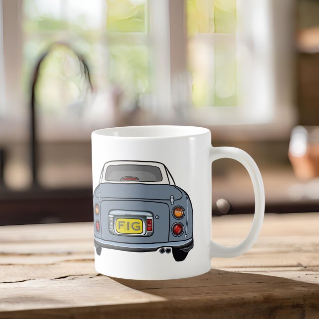 Mug Figarations Monogramme Lapis Gris Figaro Voiture (Fun lapis figaro mug with space for your initials)