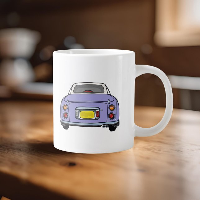 Mug Figarations Nom Lilac Figaro Car (Cute Lilac Figaro Car coffee mug with space for your name or your figgy's)