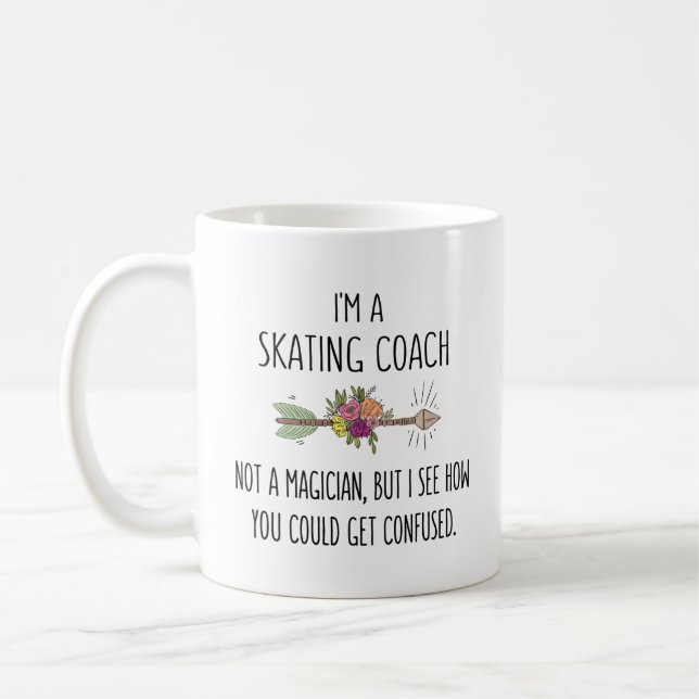 Mug Figure de glace de l'entraîneur de patinage (Gauche)