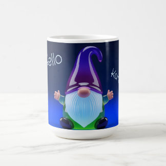 Mug Figurine de gnome en verre translucide avec nom pe
