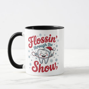 Mug Filant dans la neige Noël drôle de Noël
