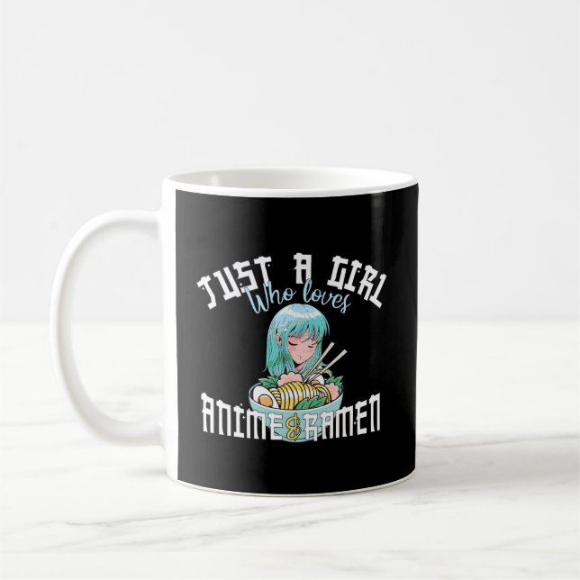 Mug Fille Anime Chemise Juste Une Fille Qui Aime Anime (Gauche)