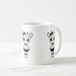 Mug Fille Antilope Adorable - Dessin Mignon à Croquer