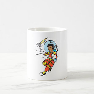 Mug Fille astronaute avec lance-roquettes