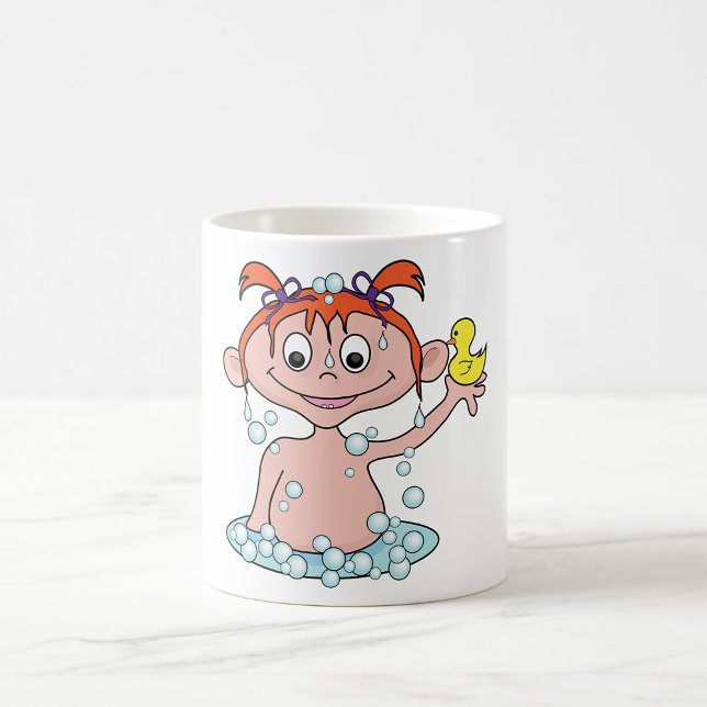 Mug Fille Bath Time Amusant avec canard en caoutchouc  (Créateur téléchargé)