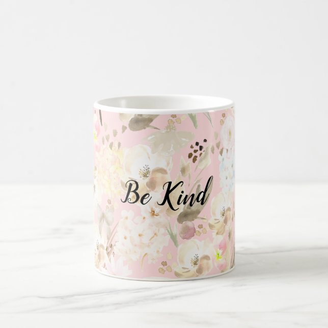 Mug Fille Blush Crème Rose Blanc Floral (Centre)