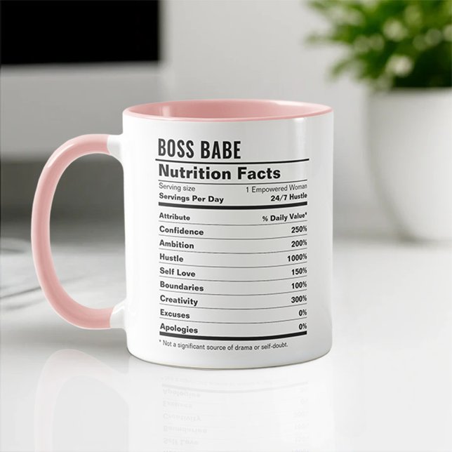 Mug Fille Boss Femme Entrepreneur Valeur nutritive Tra (Créateur téléchargé)